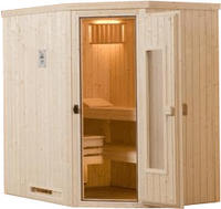 weka Sauna "Element-Ecksauna VARBERG 1" vorgefertigte Elemente, isolierte Holzt&uuml;r