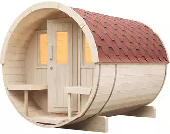 Wolff Saunafass 280 Bausatz (Rote Schindeln)
