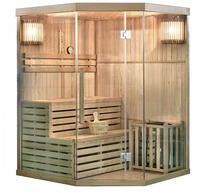 Traditionelle Sauna Skyline Xl - 150 X 150 Cm F&uuml;r 3 Personen Sauna Saunakabine