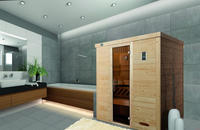 weka Sauna "Premium-Massiv-Elementsauna KEMI 4" Blockbohlen, vorgefertigte Elemente,