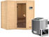 9 kW, bronzierte Glastür, mit Bio-Ofen, mit externem Steuergerät, ohne Dachkranz: Karibu Sahib 1
