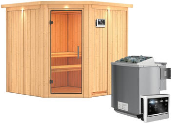 Karibu Jarin (9kW Bio-Ofen mit Steuerger&auml;t, mit Dachkranz, Glast&uuml;r)
