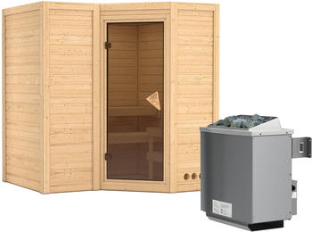 Karibu Sahib 1 (9 kW Ofen int Steuerung, graphitfarbene Glast&uuml;r)
