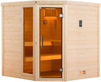 weka Sauna "Massivholzsauna TURKU 1" Blockbohlen, Fensterelement, moderne