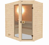 weka Sauna "Valida Eck 1" 4,5 kW Bio-Kombiofen mit ext. Strg., Fenster