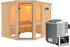 9 kW, Glastür, mit Bio-Ofen, mit externem Steuergerät, ohne Dachkranz: Karibu Amelia 3