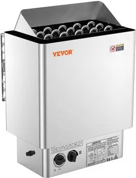 VEVOR Saunaofen Elektrisch Edelstahl 8kW 400V, Timer 3h (SCA-80BS)