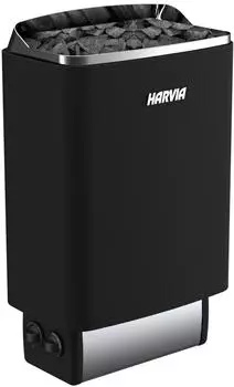 Harvia Top Steel Elektrischer Saunaofen 6kW, schwarz, mit integrierter Steuerung (HM600400BX)