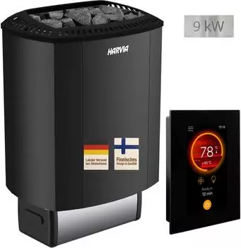 Fresh-Pool Sound M90E Black & Fenix FX110 Saunaofen-Set 9kW WiFi