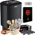 Fresh-Pool Sound M60E Black Saunaofen-Set 6kW, WiFi-Steuerung, 18-teilig