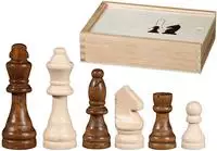 2018 - Schachfiguren Otto I, K&ouml;nigsh&ouml;he 89 mm, in Holzbox, F&uuml;r 2 Spieler