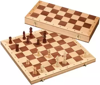 Philos-Spiele Schachkassette, Feld 45 mm, mit Randbeschriftung (2607)