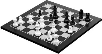 Philos-Spiele Schach-Dame-Set schwarz/weiß (ML19299)