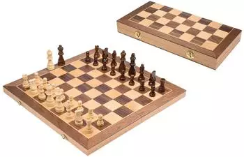Philos-Spiele Schachkassette, Feld 40mm, mit zusätzlichem Damenpaar (2616)