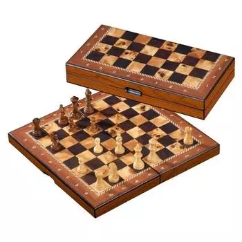 Philos-Spiele Schachkassette mit Randbeschriftung, Feld 26mm (2621)