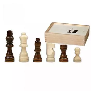 Philos-Spiele Schachfiguren Otto I, Königshöhe 76mm, Holzbox
