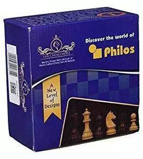 Philos-Spiele Artus Schachfiguren gewichtet, Königshöhe 83mm (21851)