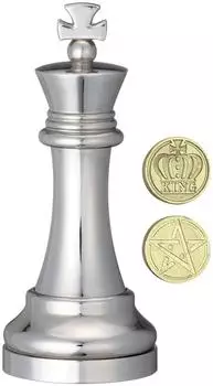 Bartl Cast Puzzle Chess King, Silber, Level 3 (473686)