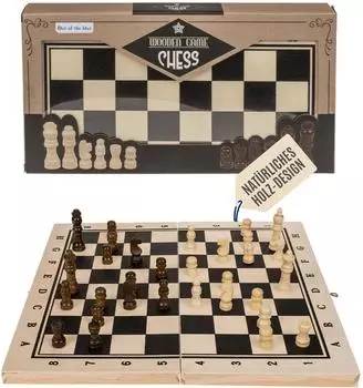 Out Of The Blue Holz-Schachspiel, faltbar, 34×34cm (63/3058)
