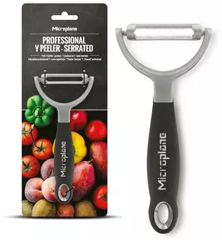 Microplane Profi Y-Sch&auml;ler gezahnt Specialty Schwarz gezahnte (48082)