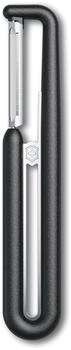 Victorinox Nova-I Schäler für Gemüse und Obst, zweischneidig, gerader Schliff, schwarz (6.0972.3)