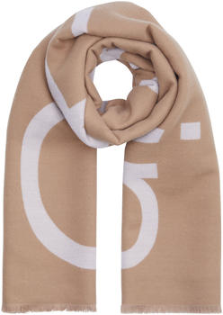 Calvin Klein Fringes 2-Tones Wool Blend Scarf (K60K612028) brown