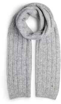 Tommy Hilfiger Schal mit TH-Monogramm und Alpakawolle (AW0AW16655) hellgrau meliert