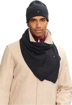 Tommy Hilfiger Flag Beanie And Scarf Set (AM0AM12937) space blue