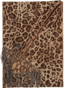 Fraas Cashmink Schal 35 x 200 cm Schal mit Animal Print Camel