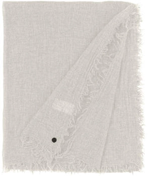 Fraas Damen-Schal 70 x 180 cm Modische Stola mit Fransen aus Wolle Naturweiß