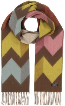 Fraas Cashmink Schal 34 x 200 cm Schal mit Zickzack-Muster Sustainability Edition Dark Olive