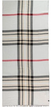 Fraas Stola mit Karo-Design 93x200 cm Sustainabiliy Edition White