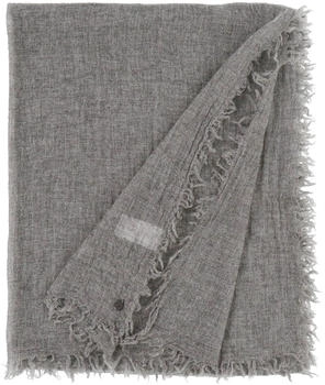 Fraas Damen-Schal 70 x 180 cm Modische Stola mit Fransen aus Wolle Grau
