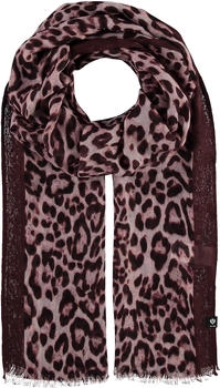 Fraas Damen Schal mit Animal-Print angenehm weich 180 x 50 cm Polyester Tearose