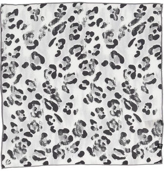 Fraas Halstuch Damen mit Animal-Print 51 x 51 cm mit Leo-Muster Bandana Tuch Steingrau