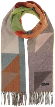 Fraas Cashmink Schal 44 x 200 cm mit graphischem Muster Damen Misty Blue (620002-672)