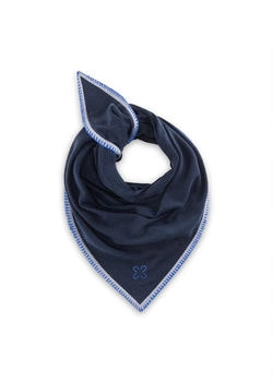 Codello Tücher mit handgemachter Kontrastbordüre Damen blau