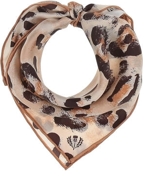 Fraas Halstuch Damen mit Animal-Print 51 x 51 cm Damen mit Leo-Muster Cafe Au Lait (612103-187)
