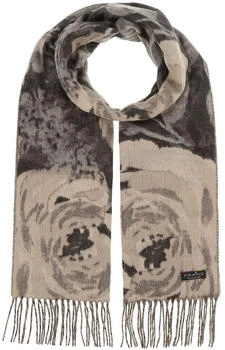 Fraas Cashmink Schal 35 x 200 cm mit Blumen-Muster Damen Chinchilla (625355-881)