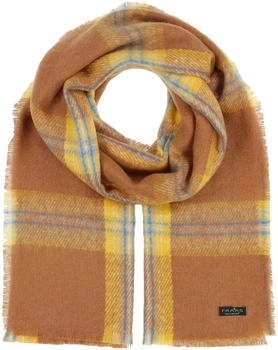 Fraas Cashmink Schal 63 x 200 cm Stola kariert Damen Camel (625361-180)