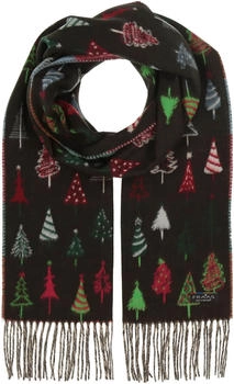 Fraas Cashmink Weihnachts mit Winter-Motiv 35 x 200 cm Schwarz (625409-990)