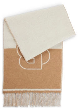 Hugo Boss Schal aus Woll-Mix mit Double-B-Monogramm - Style Vianna_35*180 50533865 Beige ONESI