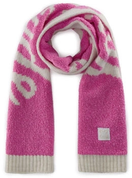 Codello Schal aus Bouclé- und Glattstrick mit Statement pink
