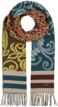 Fraas Cashmink Schal 44 x 200 cm mit Muster-Mix Damen Petrol (620001-690)