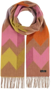 Fraas Cashmink Schal 34 x 200 cm mit Zickzack-Muster Camel (641016-180)