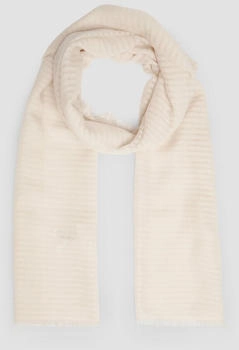 s.Oliver Gestreifter Schal aus Webware mit Fransen ONESIZE Beige 2165822.8100.ONESIZE
