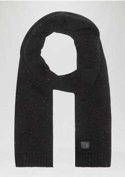 s.Oliver Melierter Strick-Schal mit Logo-Detail ONESIZE schwarz 2157183.99W1.ONESIZE
