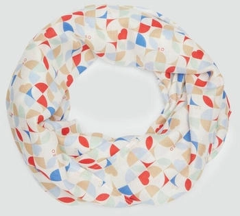 s.Oliver Lässiger Loop Schal aus Viskose mit All-over-Print ONESIZE creme 2164446.02A9.ONESIZE