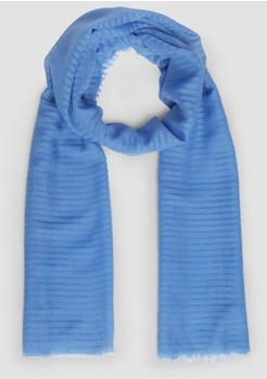 s.Oliver Gestreifter Schal aus Webware mit Fransen ONESIZE blau 2165822.5513.ONESIZE