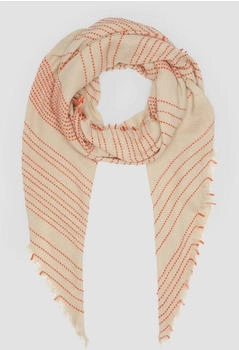 s.Oliver Gestreifter Schal mit Fransen 1 Beige 2157781.80G0.1